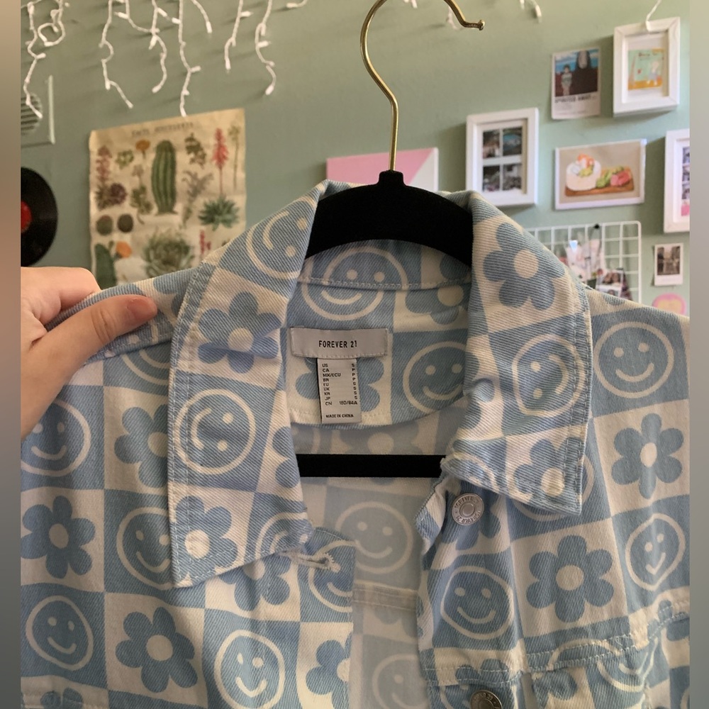 Forever 21 checkered Jean jacket